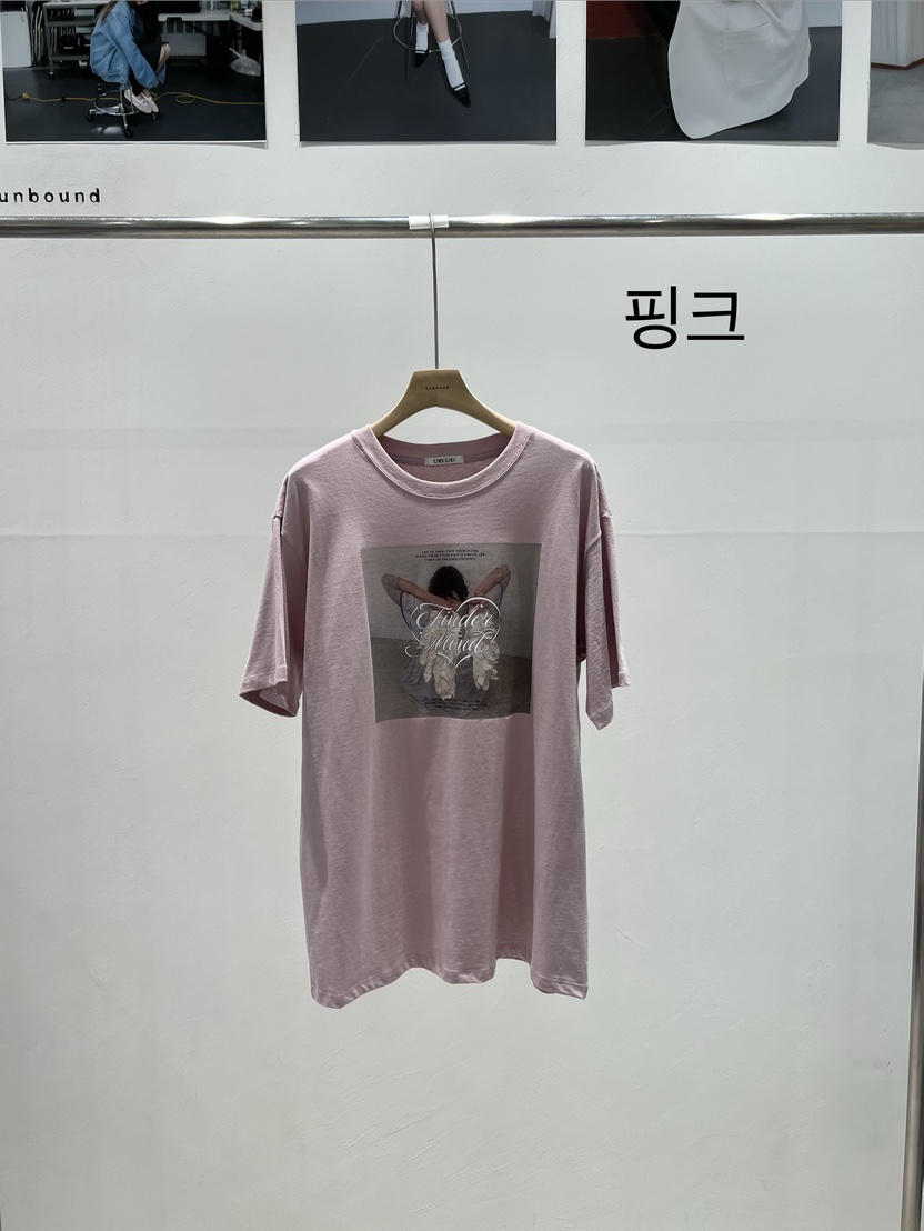 UNBOUND韓國東大門直郵女裝新款26春夏熱賣人氣休閑時尚T恤UNBOUNDT恤圖色1