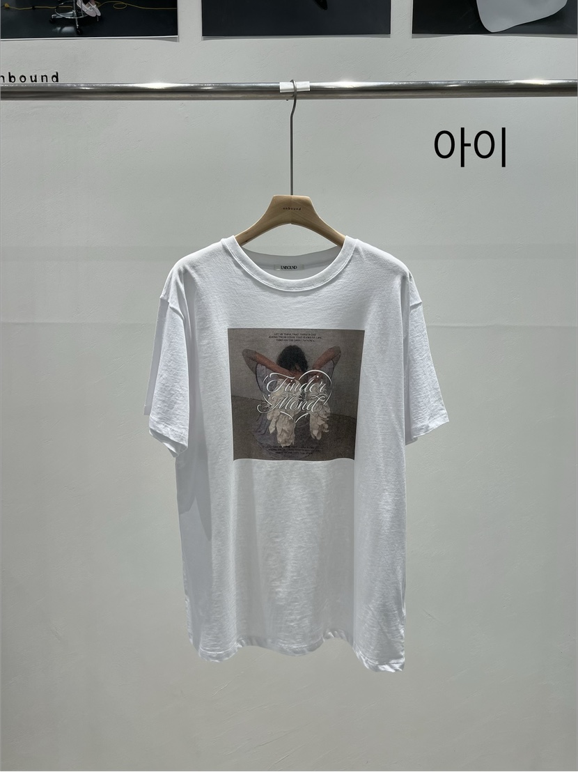 UNBOUND韓國東大門直郵女裝新款26春夏熱賣人氣休閑時尚T恤UNBOUNDT恤圖色2