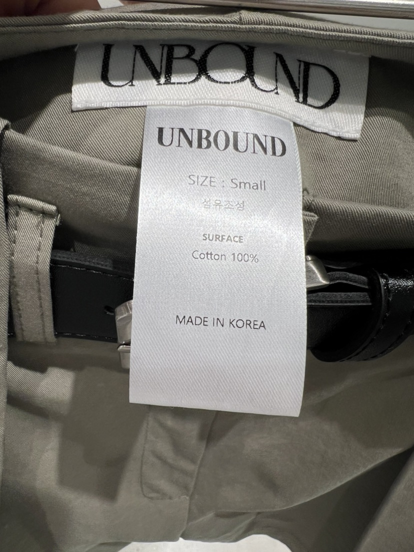 UNBOUND韓國代購女裝新品職業26春夏休閑熱賣短褲不含腰帶UNBOUND短褲