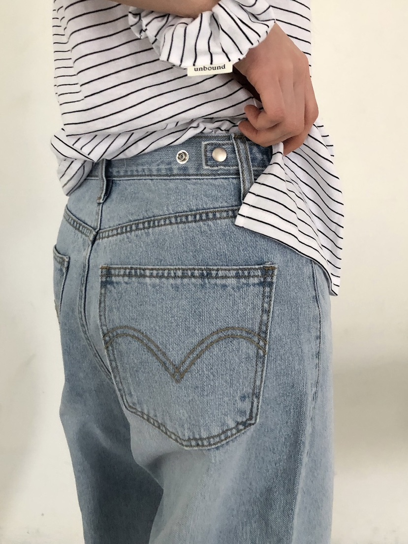 UNBOUND韓國代購女裝新品休閑職業人氣26春夏推薦熱賣牛仔褲UNBOUND牛仔褲