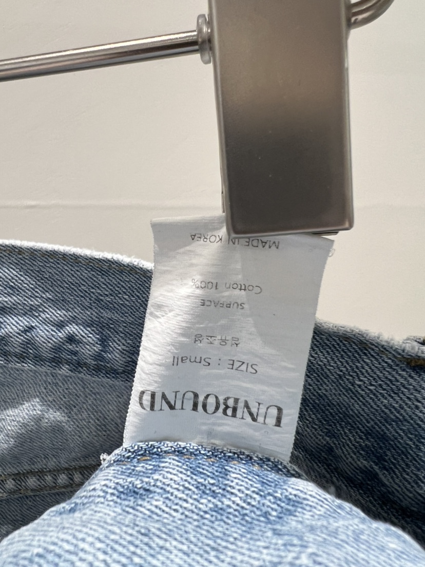 UNBOUND韓國代購女裝新品休閑職業人氣26春夏推薦熱賣牛仔褲UNBOUND牛仔褲