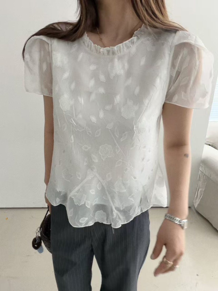 OLI SEOUL韓國東大門代購女士新品職業熱賣休閑襯衫蕾絲衫OLI SEOUL襯衫/蕾絲衫