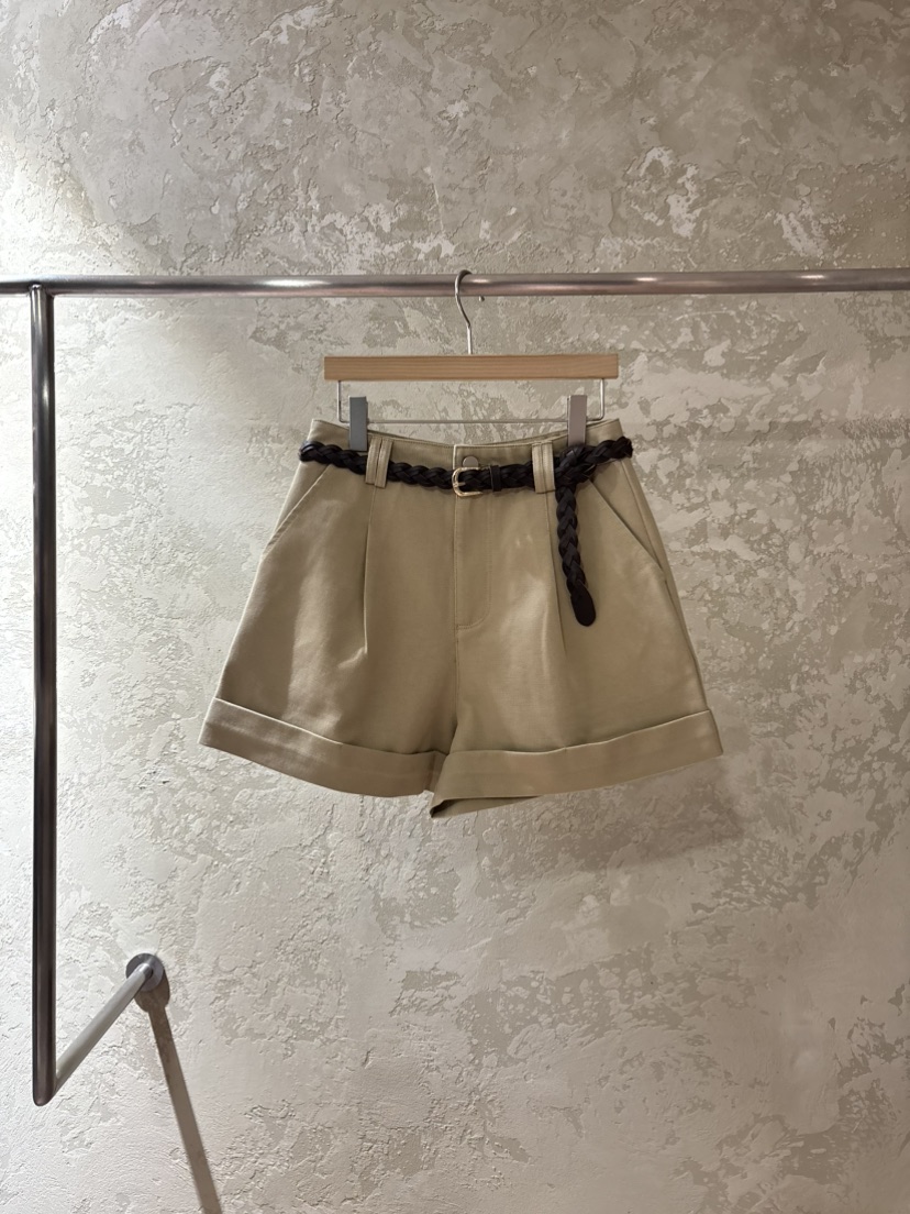 PIN-UP韓國東大門直郵女士新款職業休閑時尚短褲不含腰帶PIN-UP短褲圖色1