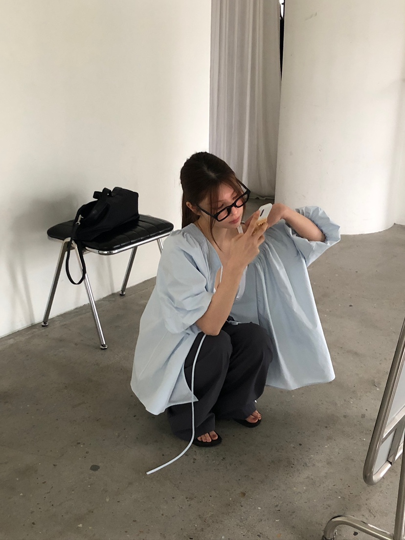 UNBOUND韓國直郵女裝新品26春夏人氣職業時尚襯衫蕾絲衫雙面UNBOUND襯衫/蕾絲衫