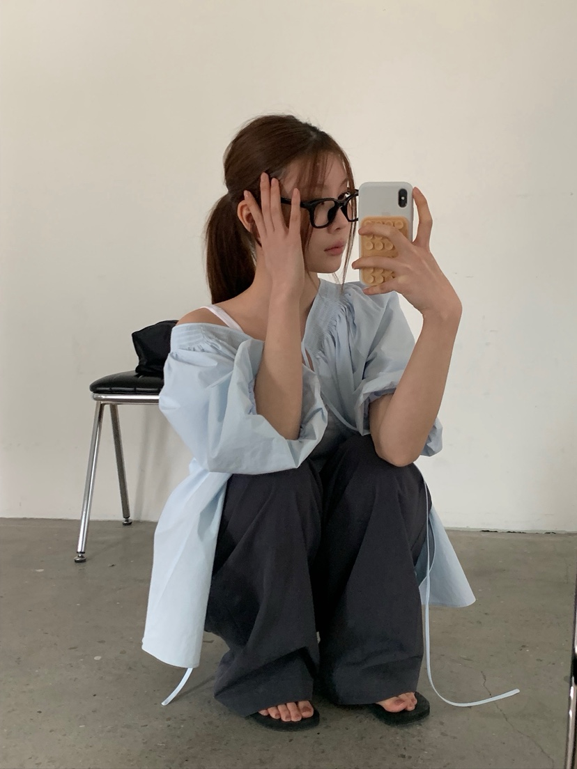 UNBOUND韓國直郵女裝新品26春夏人氣職業時尚襯衫蕾絲衫雙面UNBOUND襯衫/蕾絲衫