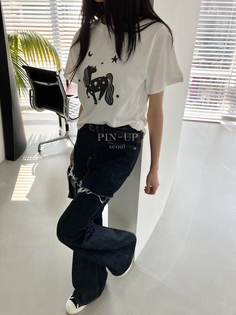 PIN-UP韓國東大門直郵女士新品時尚熱賣休閑26春夏人氣T恤PIN-UPT恤