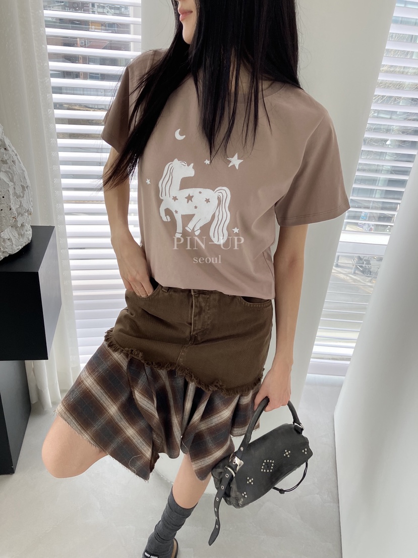 PIN-UP韓國東大門直郵女士新品時尚熱賣休閑26春夏人氣T恤PIN-UPT恤