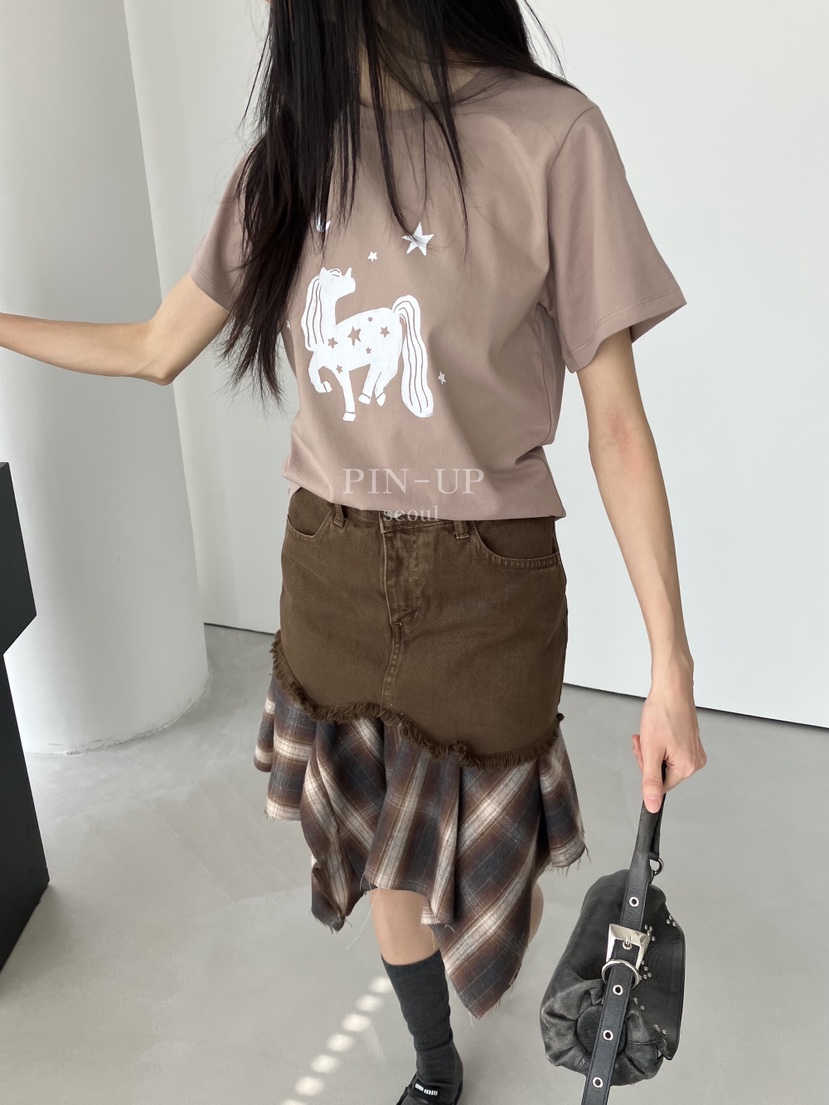 PIN-UP韓國東大門直郵女士新品時尚熱賣休閑26春夏人氣T恤PIN-UPT恤