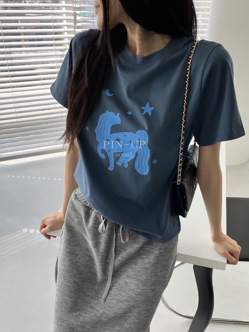 PIN-UP韓國東大門直郵女士新品時尚熱賣休閑26春夏人氣T恤PIN-UPT恤