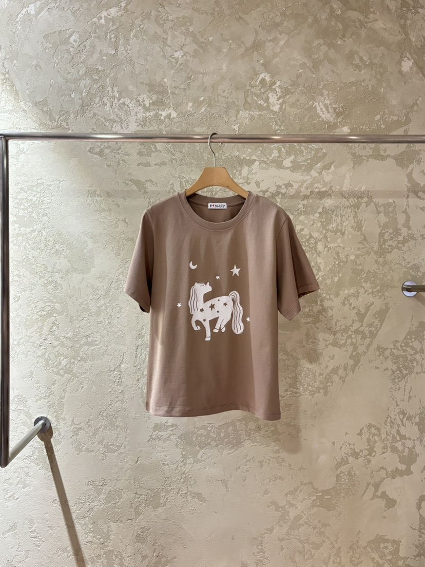 PIN-UP韓國東大門直郵女士新品時尚熱賣休閑26春夏人氣T恤PIN-UPT恤圖色2