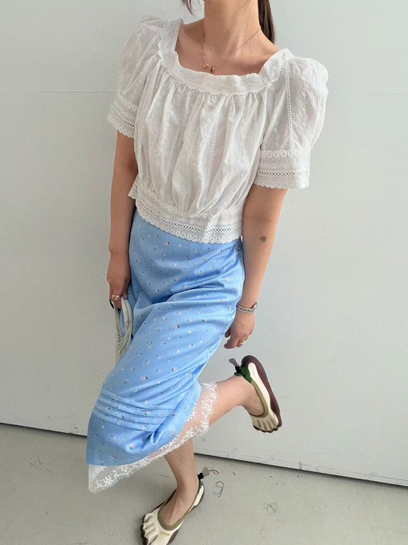 OLI SEOUL韓國直郵實拍女裝新品時尚推薦休閑襯衫蕾絲衫OLI SEOUL襯衫/蕾絲衫