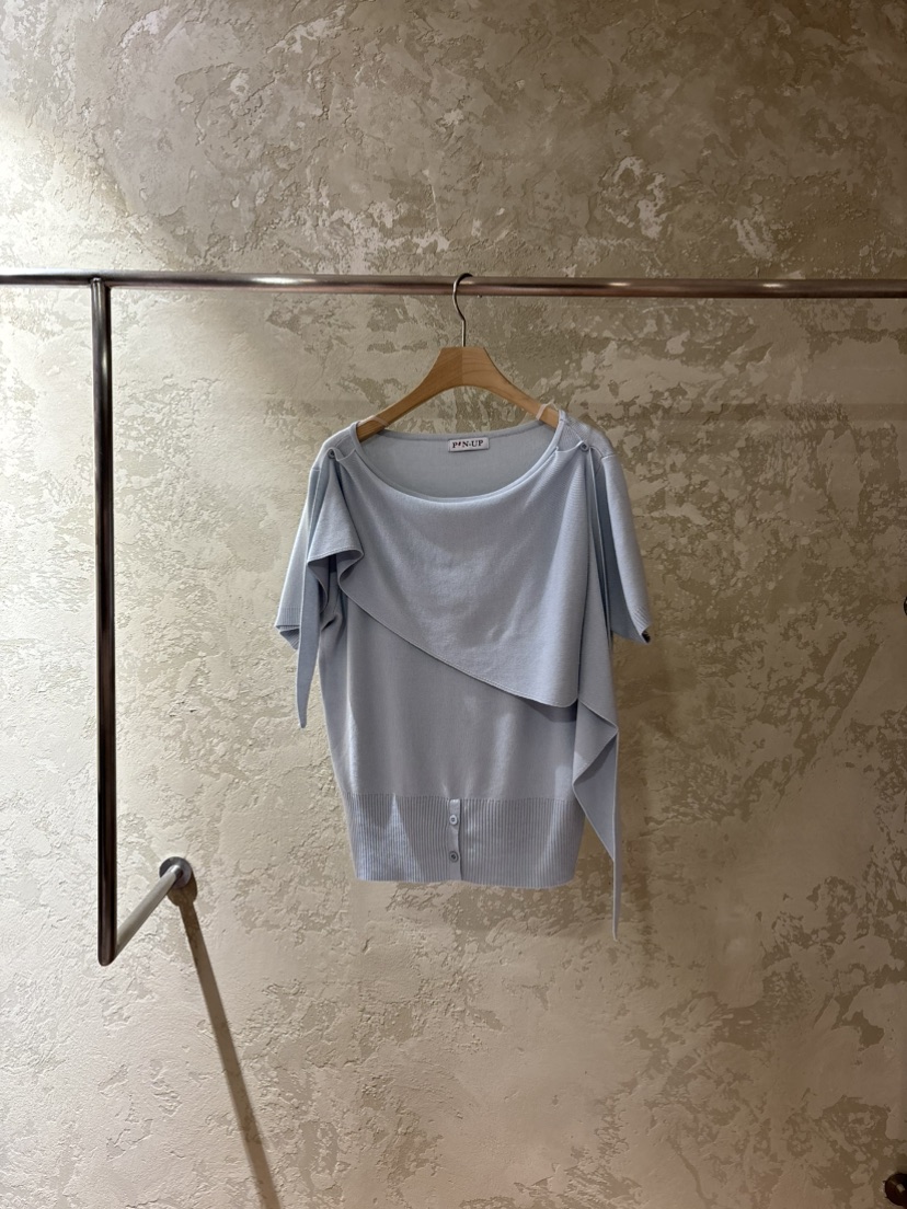 PIN-UP韓國直郵實拍女裝新款人氣26春夏職業休閑針織衫圍巾PIN-UP針織衫圖色2