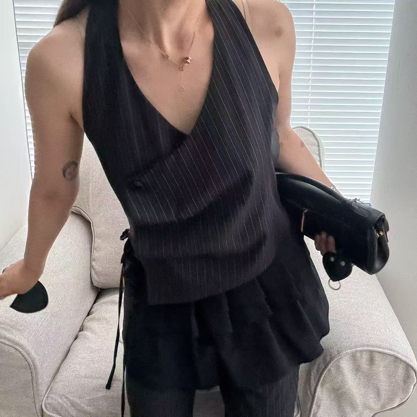 OLI SEOUL韓國直郵實拍女士新品休閑推薦熱賣職業吊帶背心OLI SEOUL吊帶/背心