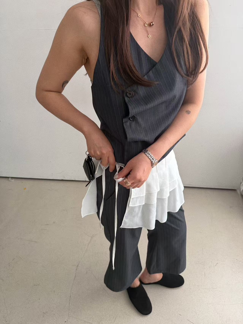 OLI SEOUL韓國直郵實拍女士新品休閑推薦熱賣職業吊帶背心OLI SEOUL吊帶/背心