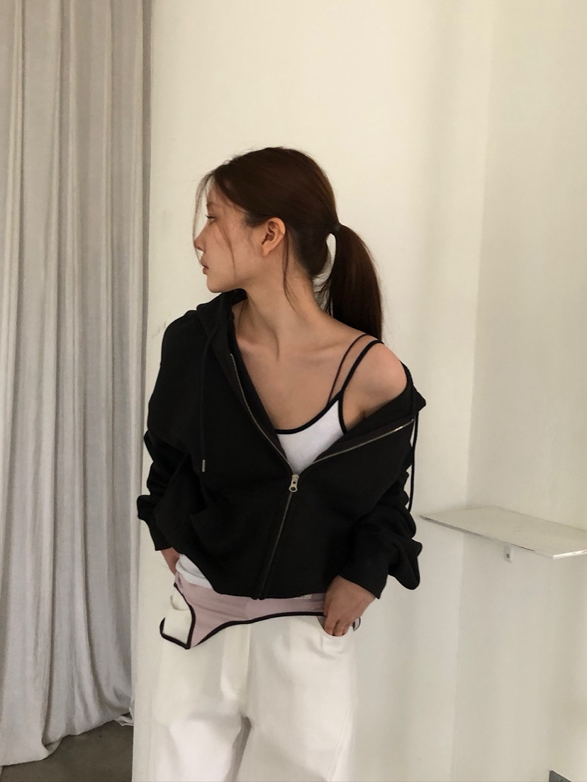 UNBOUND韓國東大門代購女士新款人氣職業熱賣26春夏衛衣拉鏈UNBOUND衛衣