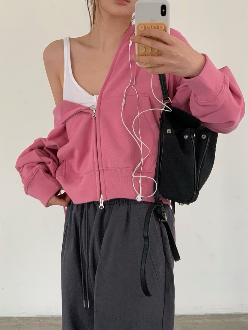 UNBOUND韓國東大門代購女士新款人氣職業熱賣26春夏衛衣拉鏈UNBOUND衛衣