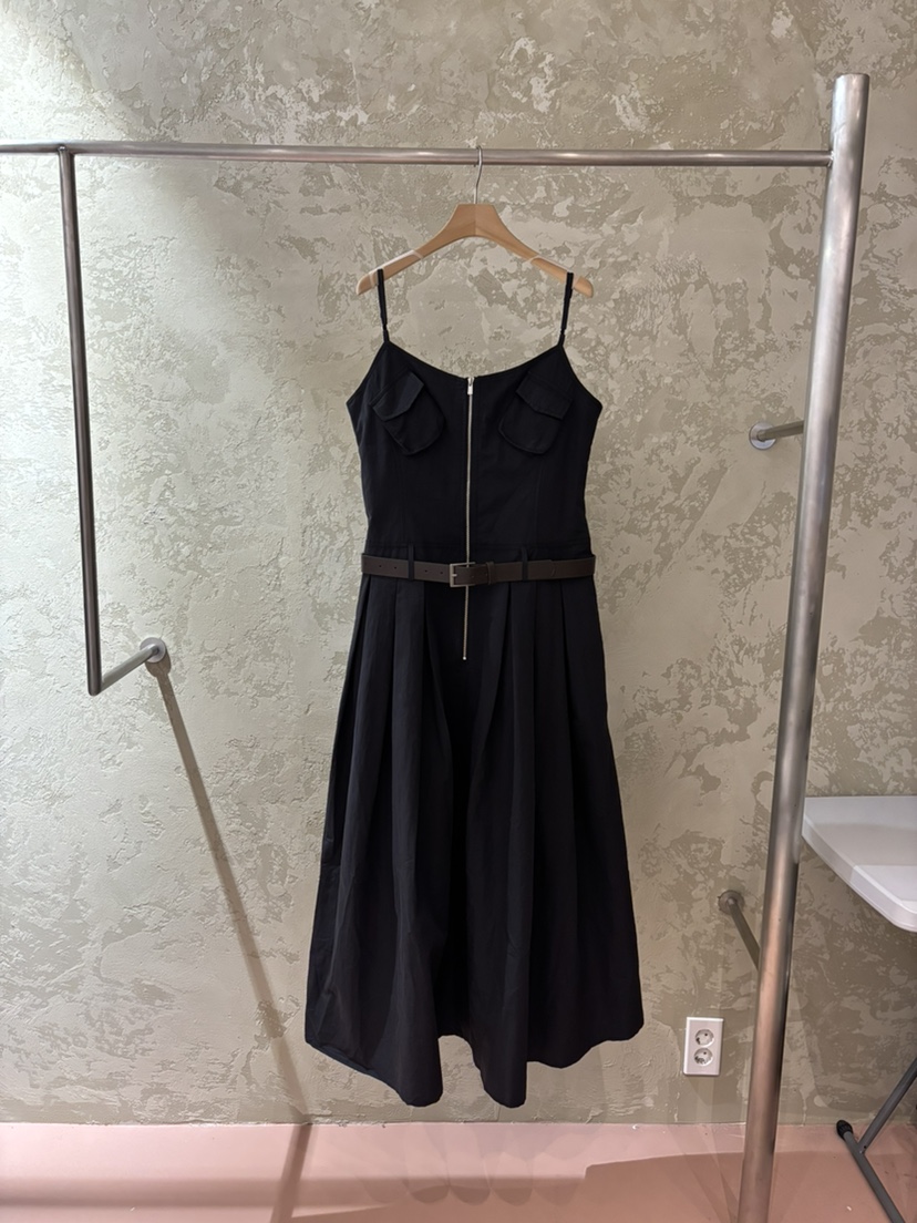 PIN-UP韓國直郵女裝新品26春夏職業時尚連衣裙不含腰帶口袋PIN-UP連衣裙圖色2