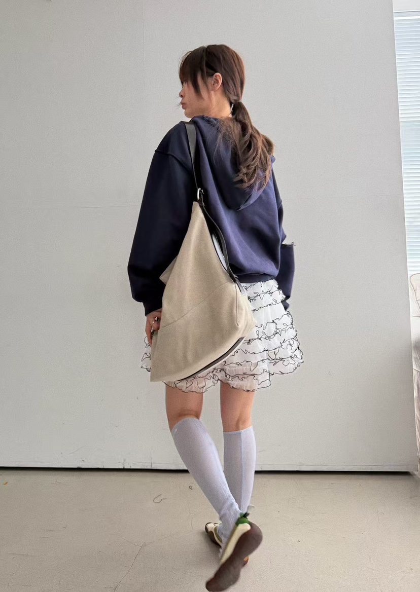 OLI SEOUL韓國東大門代購女士新款職業時尚短裙褶皺網眼OLI SEOUL短裙