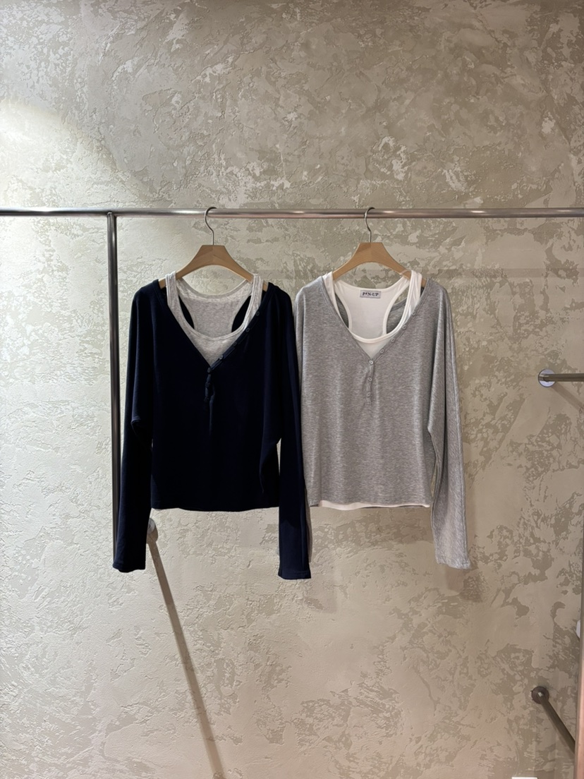 PIN-UP韓國直郵女士新款推薦人氣熱賣職業26春夏長袖T恤PIN-UP長袖T恤