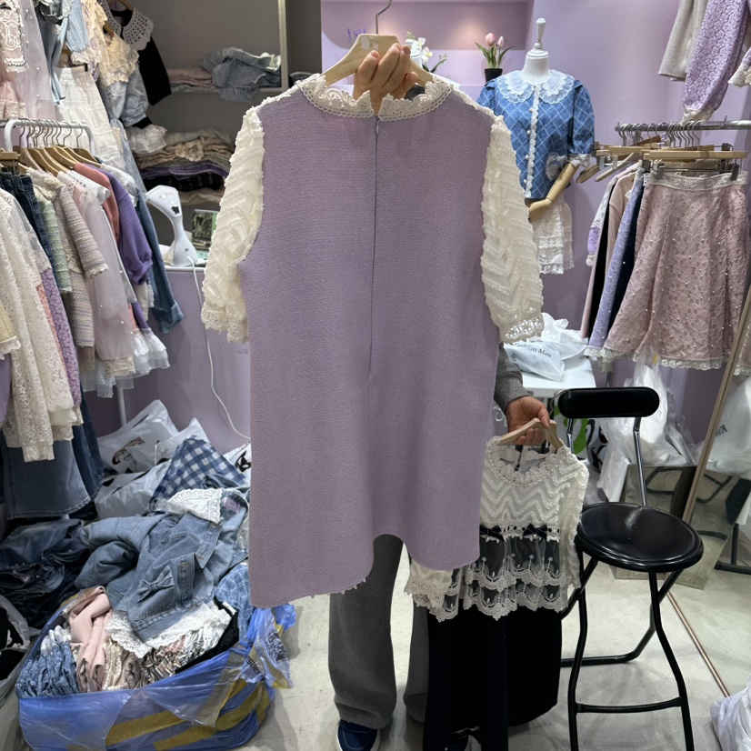 MS韓國直郵女裝新品人氣熱賣推薦時尚休閑職業26春夏連衣裙MS連衣裙