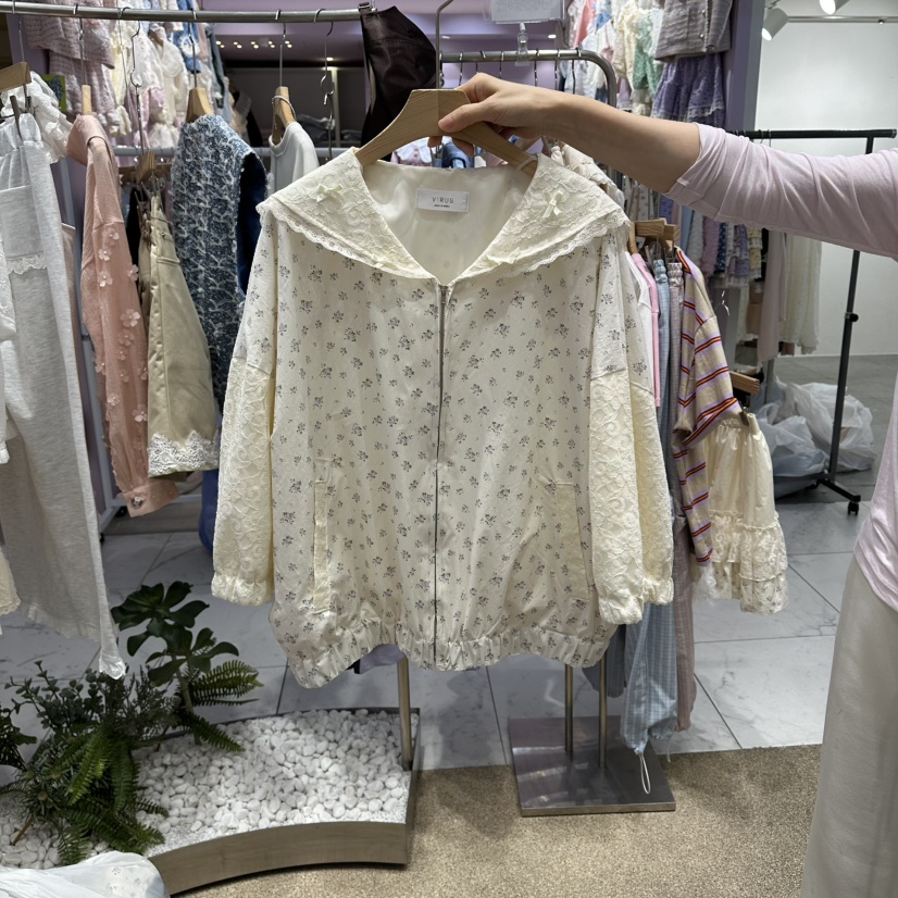 VIRUS韓國代購女士新品休閑推薦26春夏人氣時尚熱賣夾克花朵VIRUS夾克圖色2