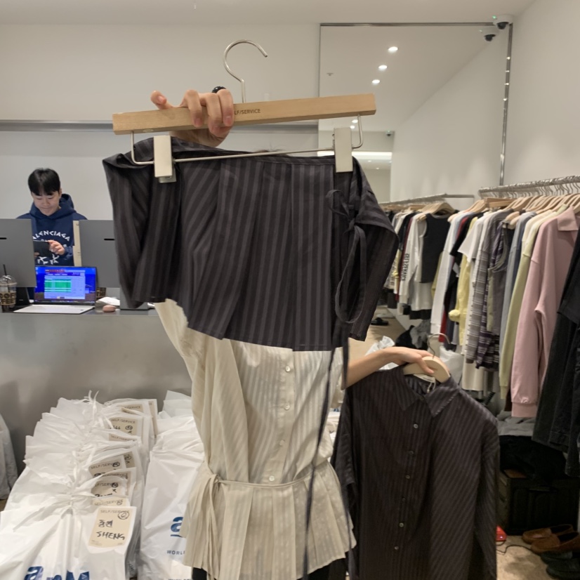 SELF SERVICE韓國直郵實拍女士新款推薦熱賣休閑短裙透明SELF SERVICE短裙圖色2