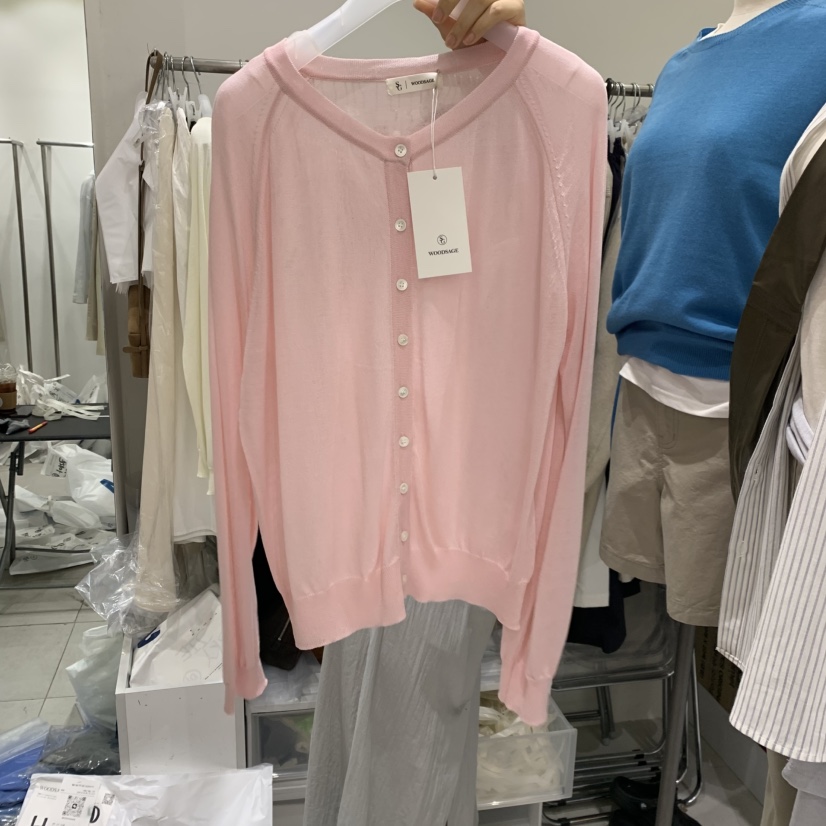 WOOD SAGE韓國東大門直郵女裝新款時尚休閑針織衫圓領開衫WOOD SAGE針織衫圖色2