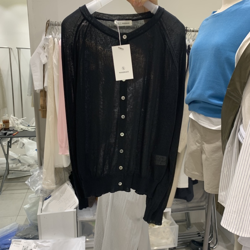 WOOD SAGE韓國東大門直郵女裝新款時尚休閑針織衫圓領開衫WOOD SAGE針織衫圖色3