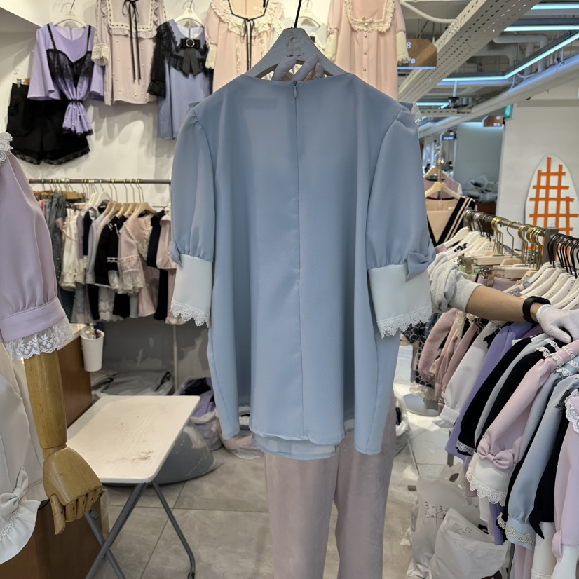 PAPA韓國東大門代購女士新品推薦熱賣人氣26春夏襯衫蕾絲衫PaPa/HALMADE襯衫/蕾絲衫