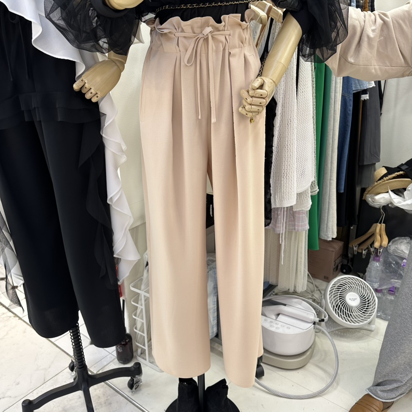 HOJAE韓國直郵女士新品職業26春夏推薦熱賣時尚休閑褲褶皺MID-LEVEL JUMP休閑褲圖色1