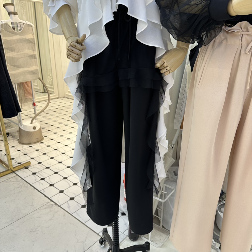 HOJAE韓國直郵女士新品職業26春夏推薦熱賣時尚休閑褲褶皺MID-LEVEL JUMP休閑褲圖色3