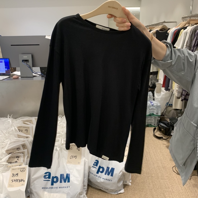 SELF SERVICE韓國代購女士新品休閑熱賣26春夏推薦長袖T恤SELF SERVICE長袖T恤圖色3