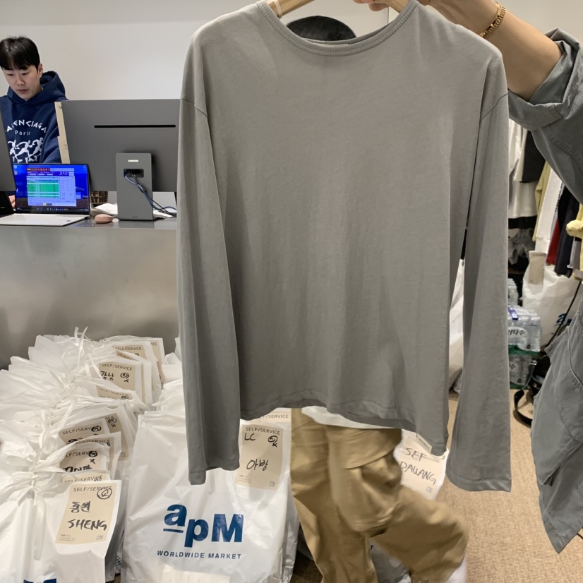 SELF SERVICE韓國代購女士新品休閑熱賣26春夏推薦長袖T恤SELF SERVICE長袖T恤圖色4