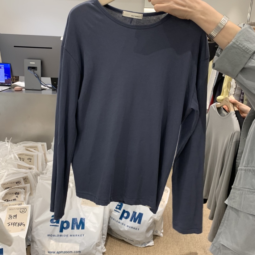 SELF SERVICE韓國代購女士新品休閑熱賣26春夏推薦長袖T恤SELF SERVICE長袖T恤圖色5