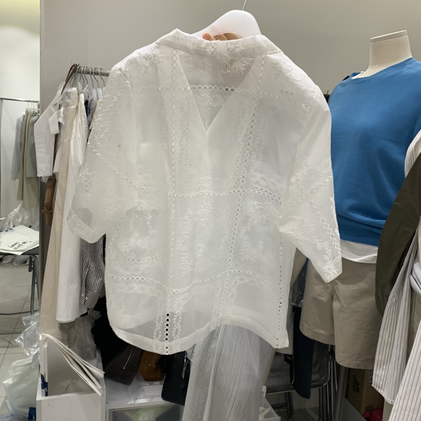 WOOD SAGE韓國代購女士新品休閑職業人氣推薦襯衫蕾絲衫WOOD SAGE襯衫/蕾絲衫