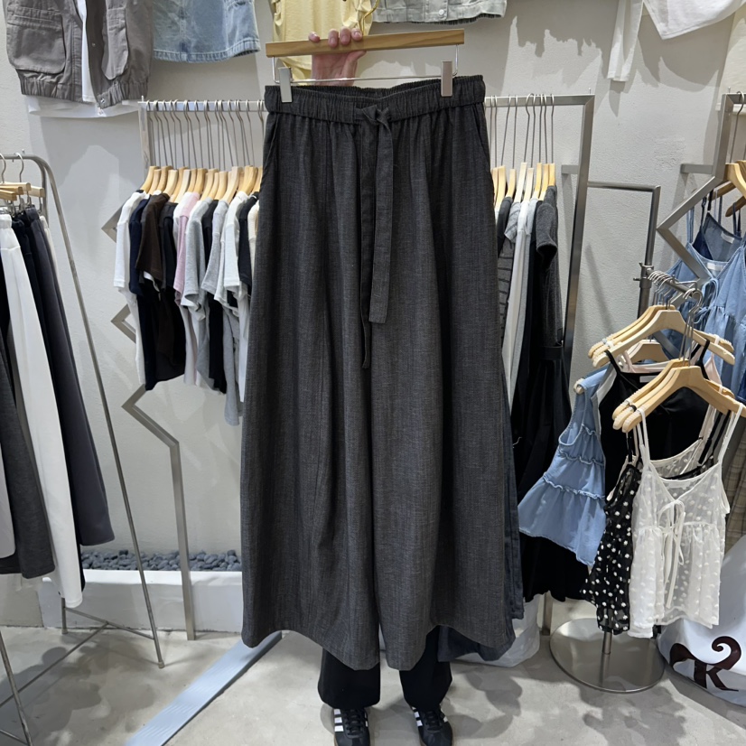 HIPTIQUE韓國東大門代購女裝新品時尚職業26春夏休閑褲闊腿褲HIPTIQUE休閑褲圖色2黑色