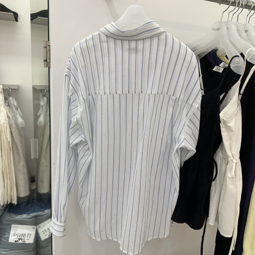 GALLERY-P韓國直郵女士新款時尚26春夏休閑襯衫蕾絲衫海軍GALLERY-P襯衫/蕾絲衫