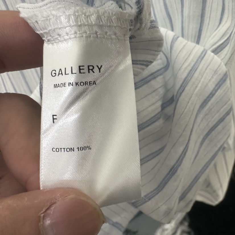 GALLERY-P韓國直郵女士新款時尚26春夏休閑襯衫蕾絲衫海軍GALLERY-P襯衫/蕾絲衫