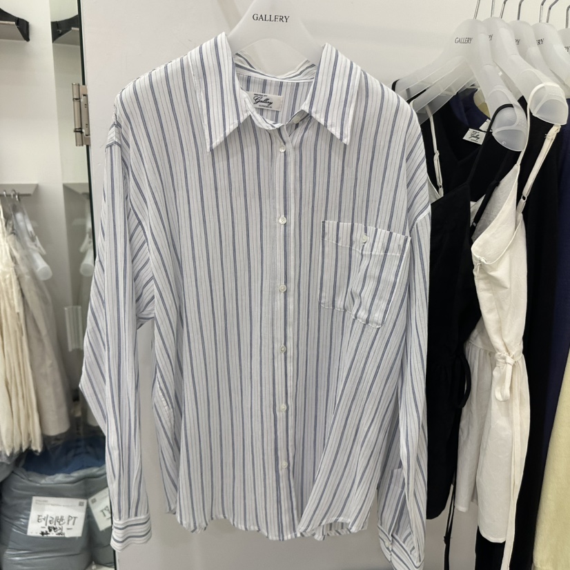 GALLERY-P韓國直郵女士新款時尚26春夏休閑襯衫蕾絲衫海軍GALLERY-P襯衫/蕾絲衫圖色2深藍色