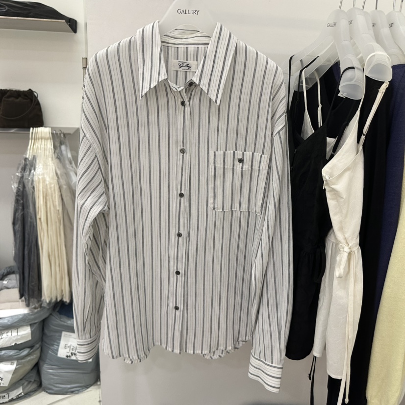 GALLERY-P韓國直郵女士新款時尚26春夏休閑襯衫蕾絲衫海軍GALLERY-P襯衫/蕾絲衫圖色3黑色