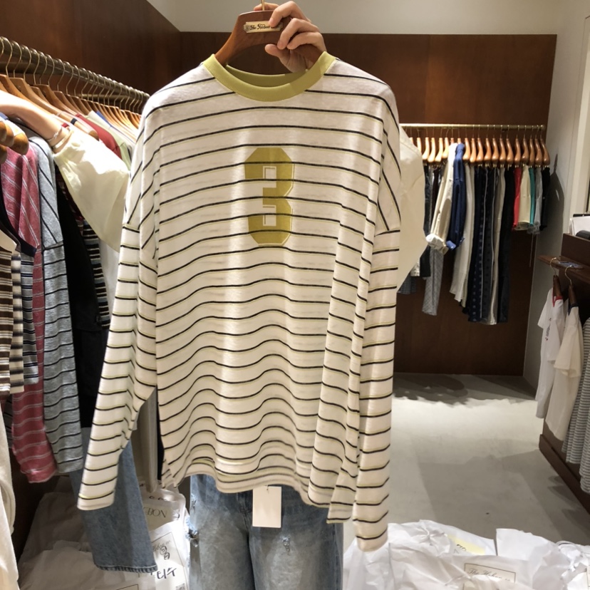 HEBON韓國東大門直郵女士新品休閑26春夏時尚長袖T恤天絲HEBON長袖T恤圖色1