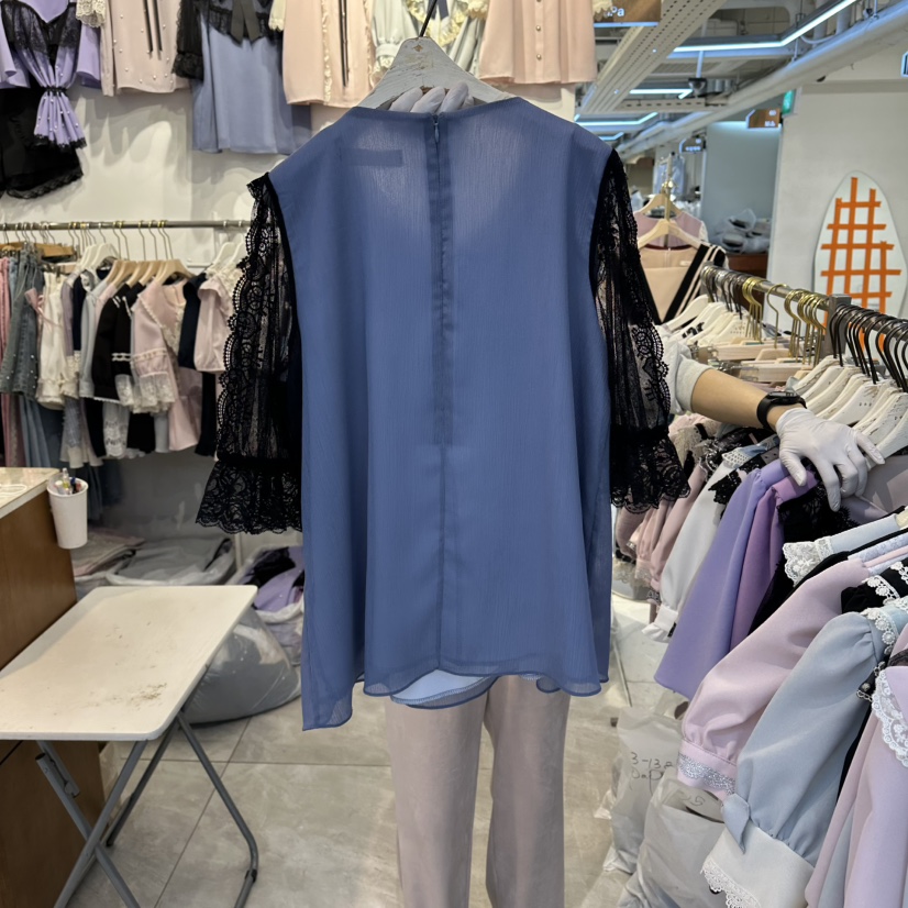 PAPA韓國直郵實拍女士新品時尚人氣職業休閑推薦襯衫蕾絲衫PaPa/HALMADE襯衫/蕾絲衫