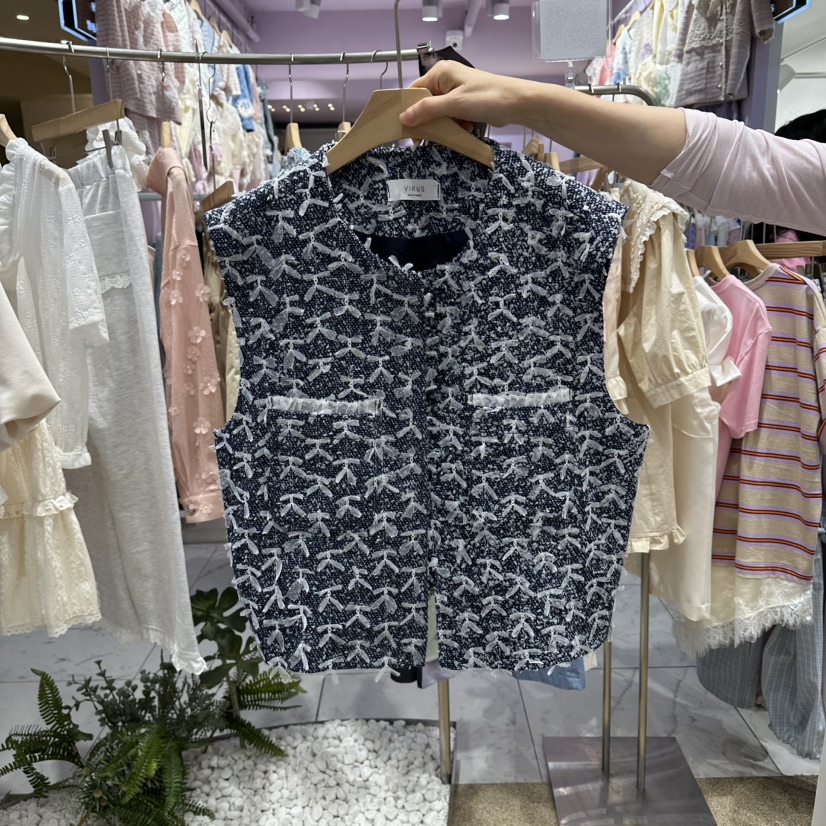 VIRUS韓國直郵女裝新款時尚人氣休閑推薦26春夏職業熱賣馬甲VIRUS馬甲圖色1
