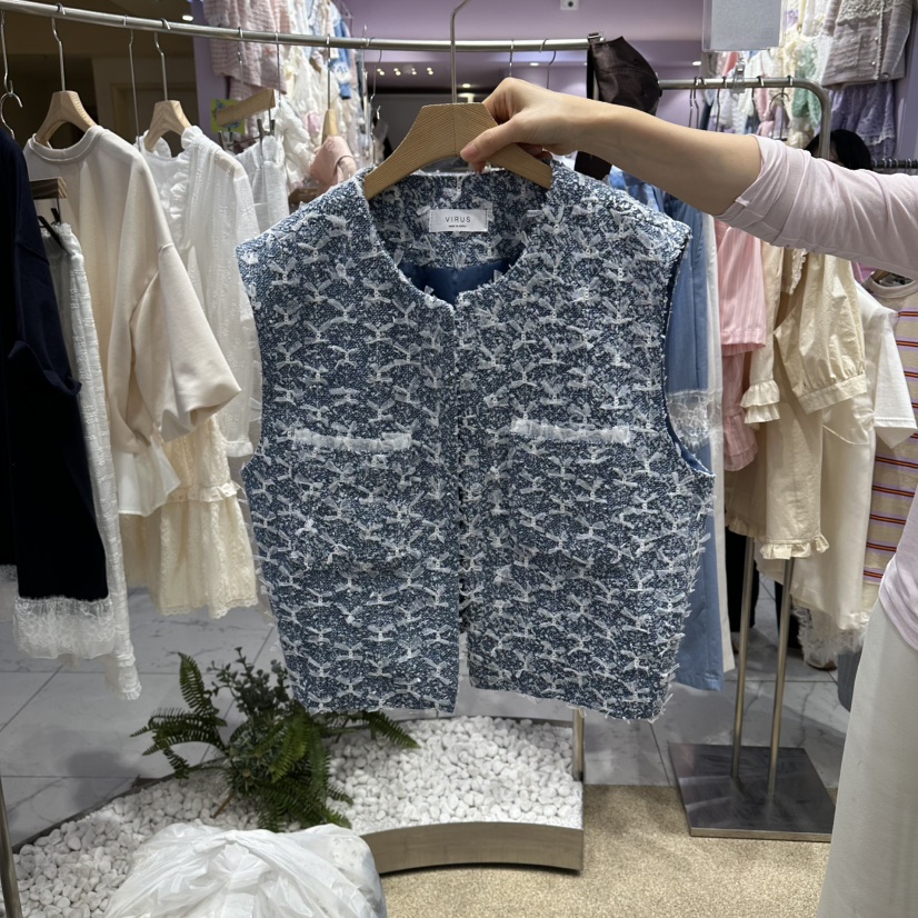 VIRUS韓國直郵女裝新款時尚人氣休閑推薦26春夏職業熱賣馬甲VIRUS馬甲圖色2