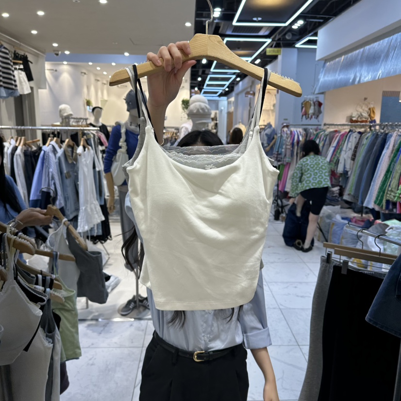 HIPTIQUE韓國代購女士新品休閑職業熱賣26春夏吊帶背心蕾絲HIPTIQUE吊帶/背心圖色1