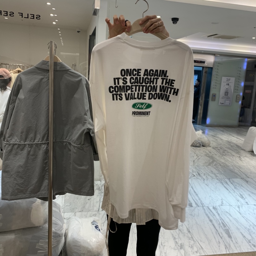 SELF SERVICE韓國東大門直郵女裝新款人氣熱賣時尚長袖T恤SELF SERVICE長袖T恤