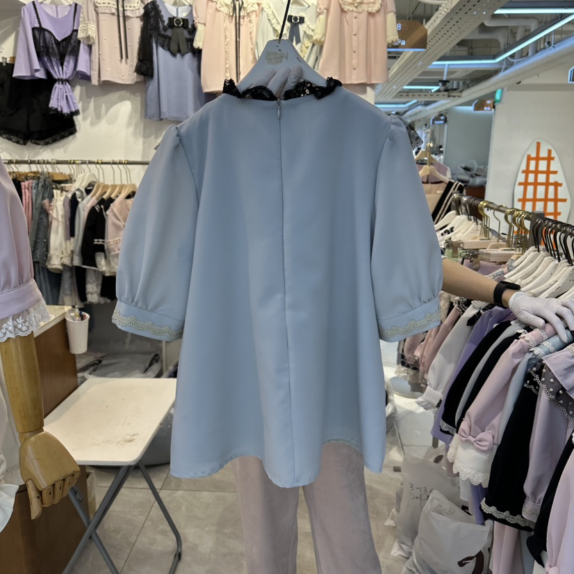 PAPA韓國直郵實拍女士新款休閑人氣推薦時尚26春夏襯衫蕾絲衫PaPa/HALMADE襯衫/蕾絲衫