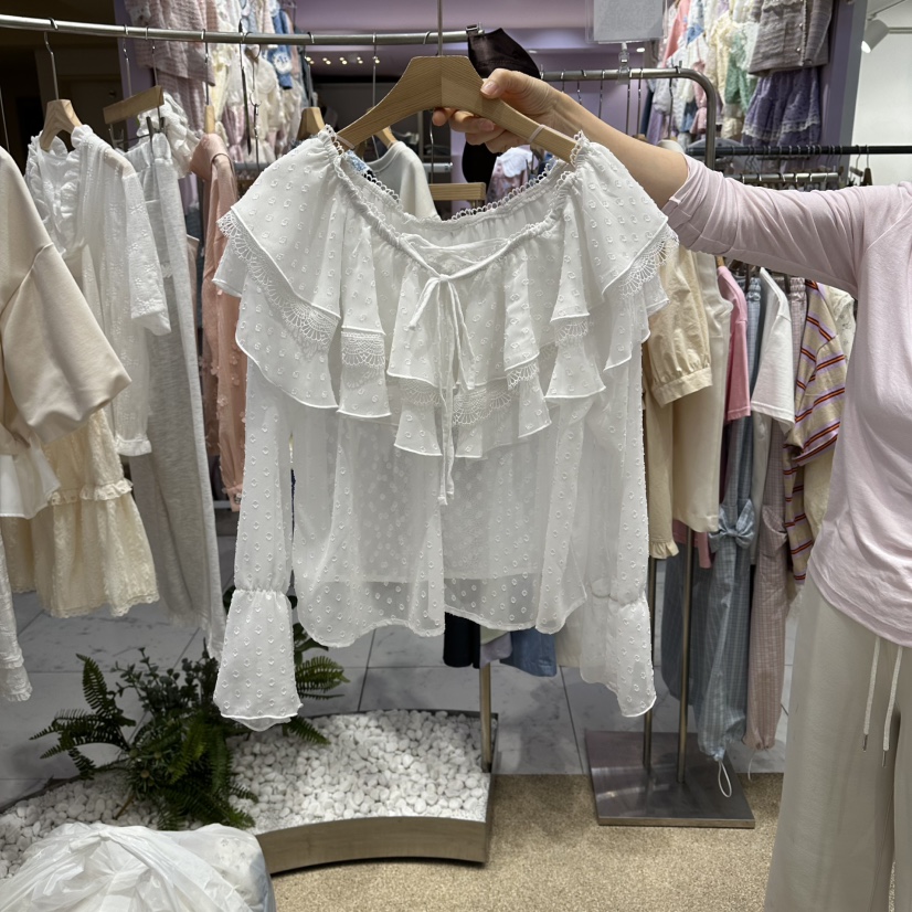 VIRUS韓國代購女裝新款推薦人氣熱賣職業26春夏襯衫蕾絲衫VIRUS襯衫/蕾絲衫圖色1