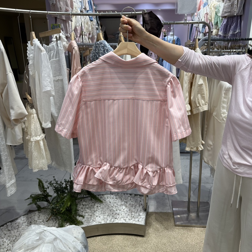 VIRUS韓國直郵女裝新款休閑職業時尚推薦26春夏襯衫蕾絲衫VIRUS襯衫/蕾絲衫