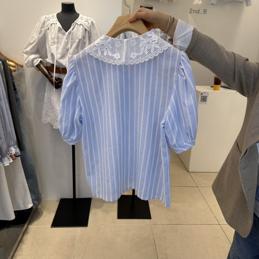 2nd B-S韓國東大門直郵女士新品休閑人氣熱賣襯衫蕾絲衫2nd B-S襯衫/蕾絲衫